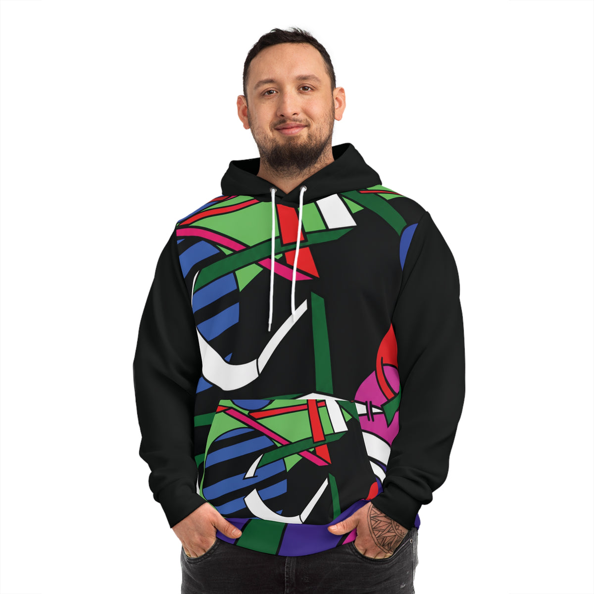 Organized Confusion Abstract Geometric Art Hoodie